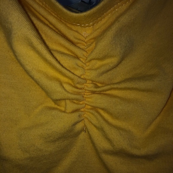 Adorable yellow off the shoulder crop top!! - Picture 2 of 2